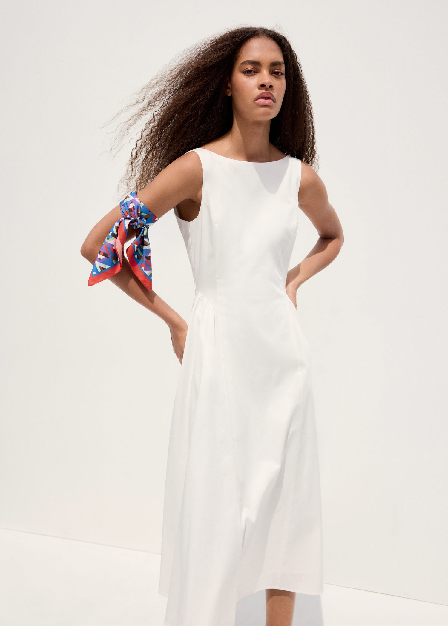 Boatneck Ruched Dress