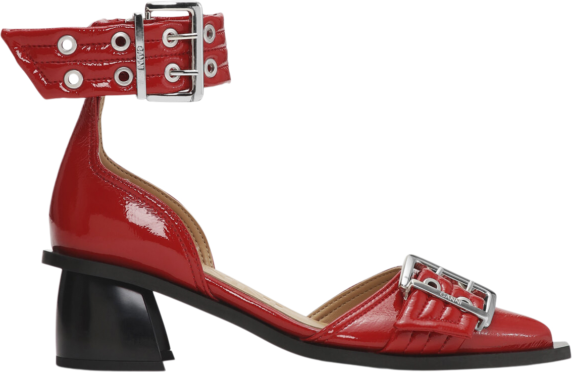 Feminine Buckle Open Cut Pump Napla