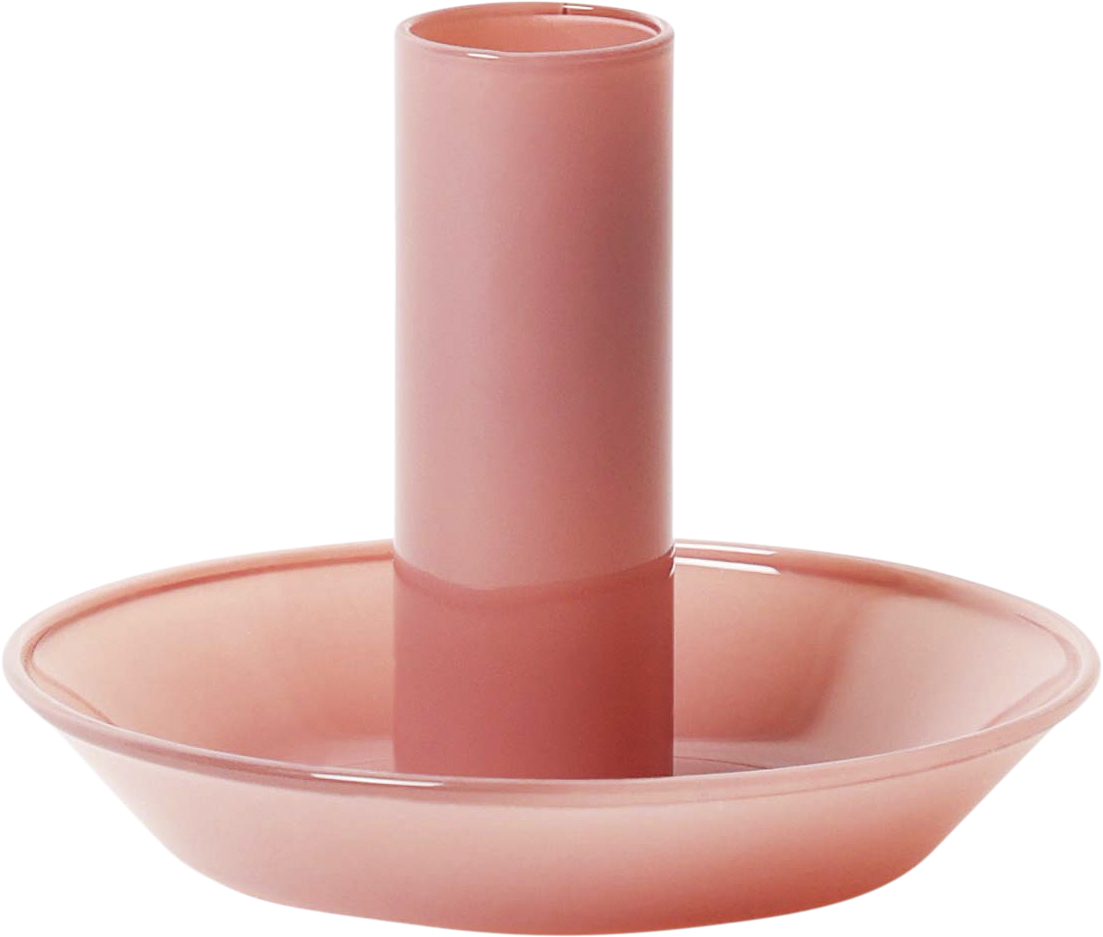 Glas Lysestage, Violet, 10xø8 cm