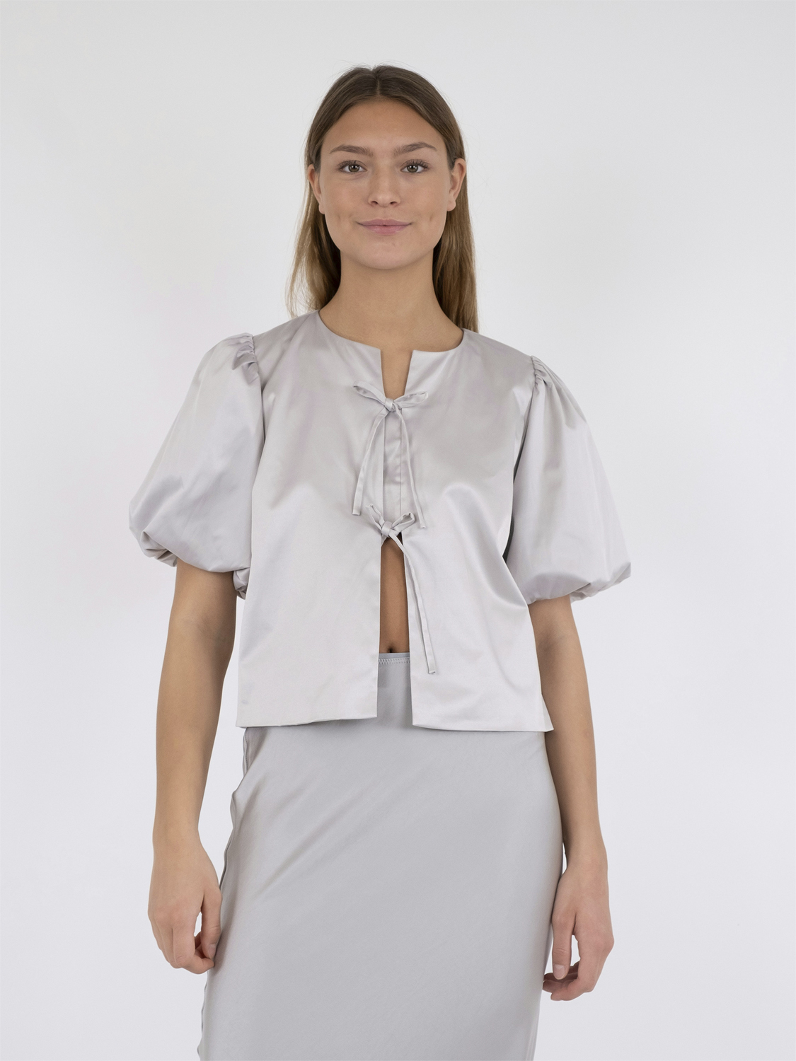 Aska Dull Satin Blouse