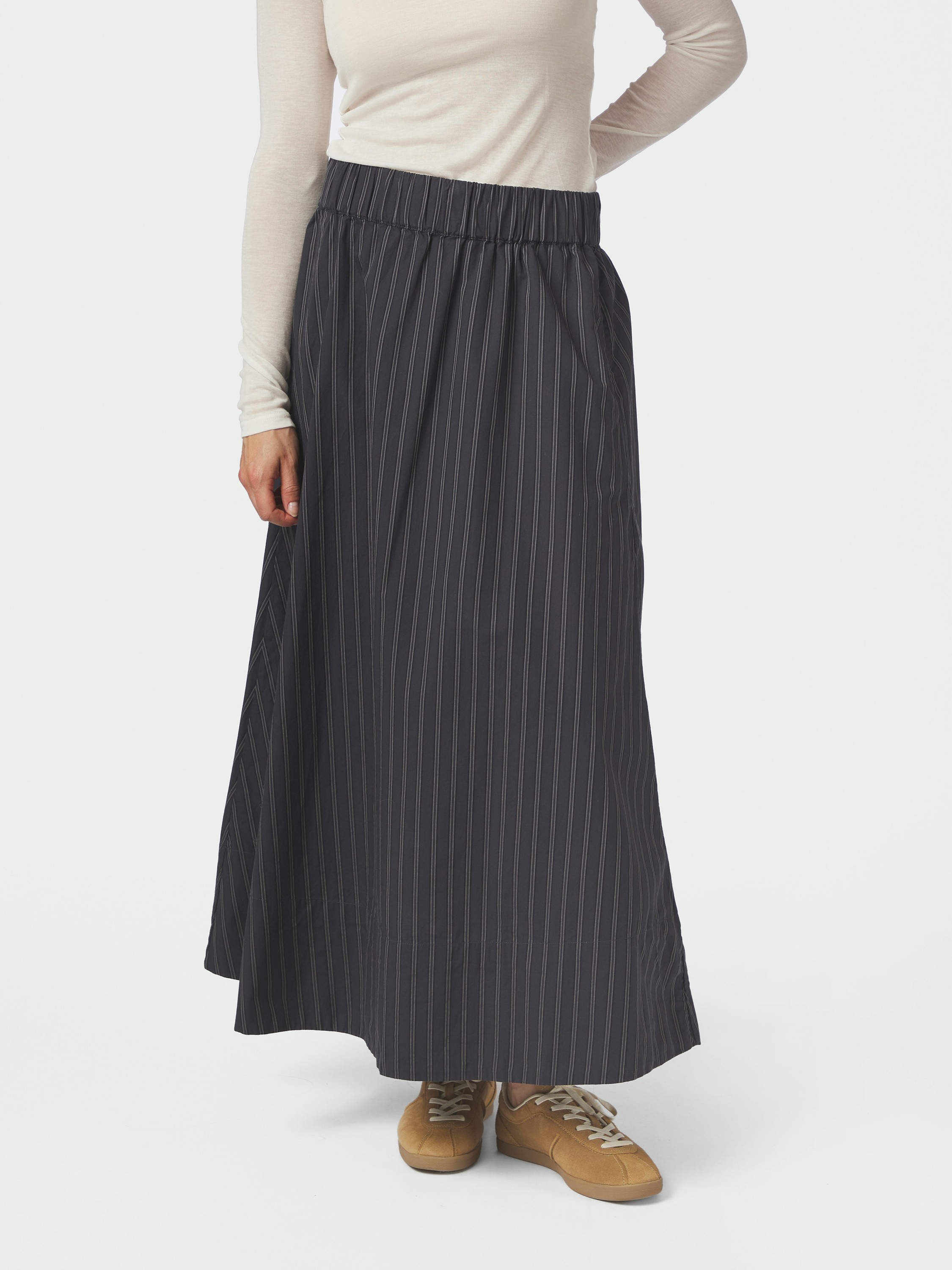 Yara Long Stripy Skirt