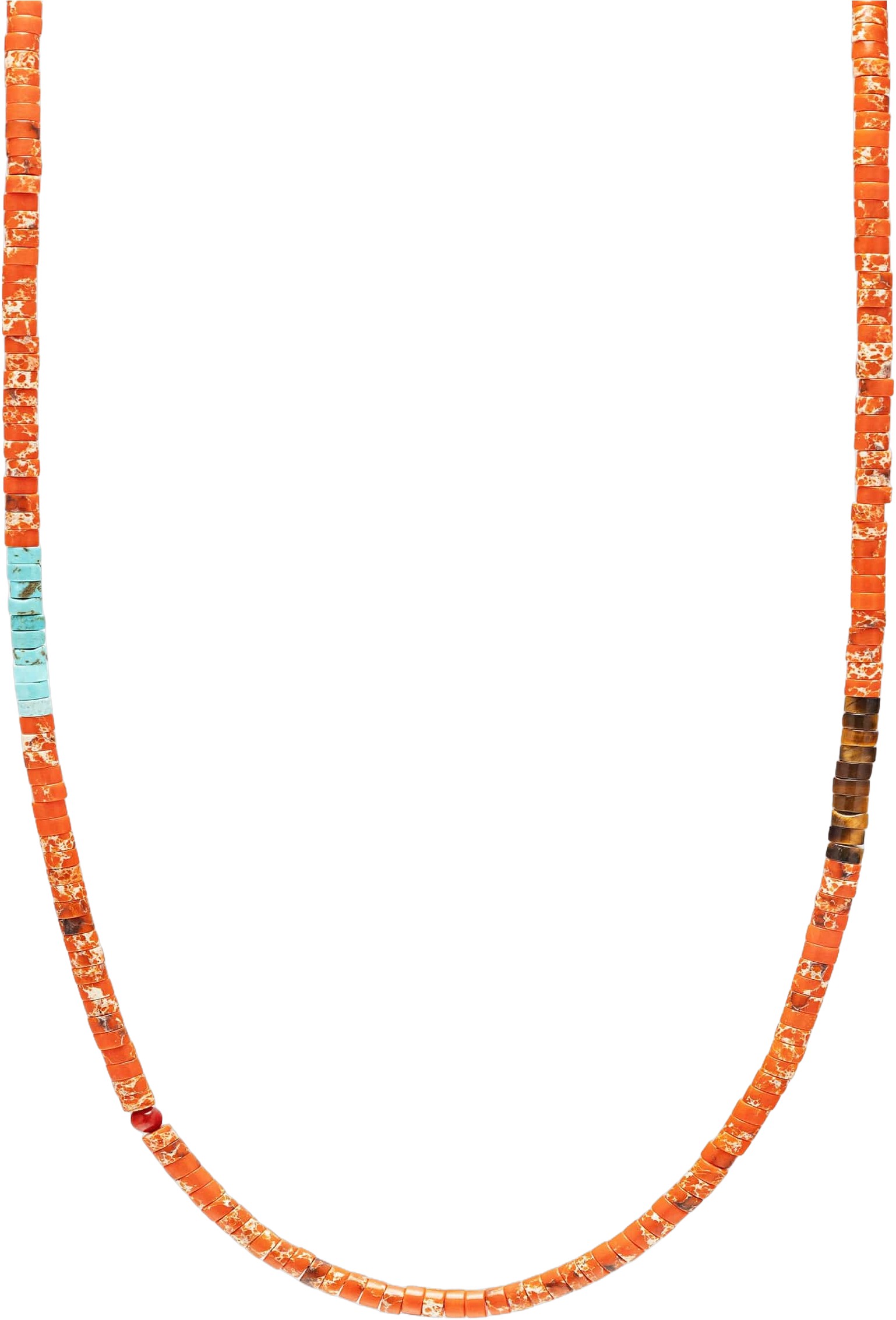 Orange Jasper Heishi Necklace