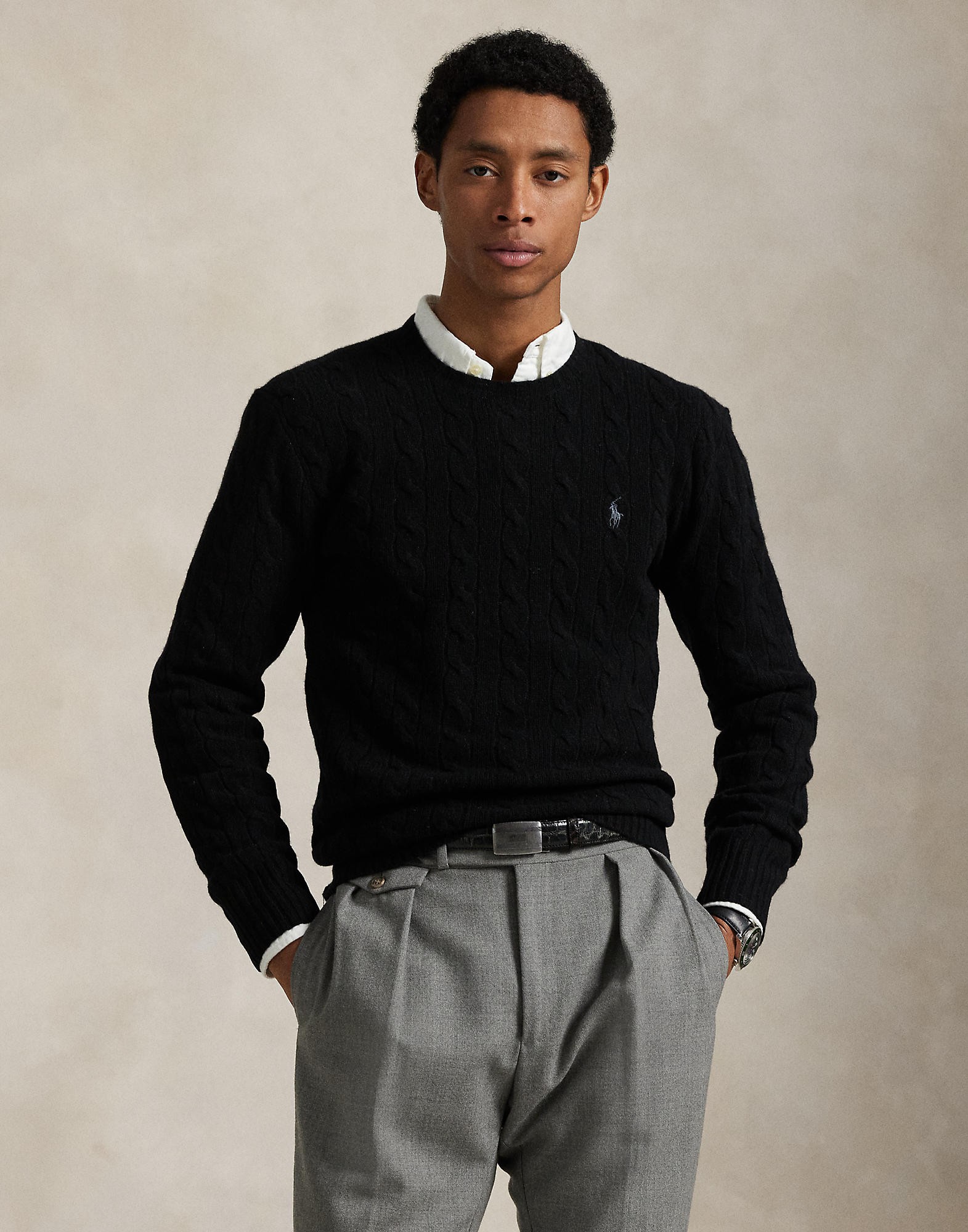 Cableknit Wool-cashmere Sweater