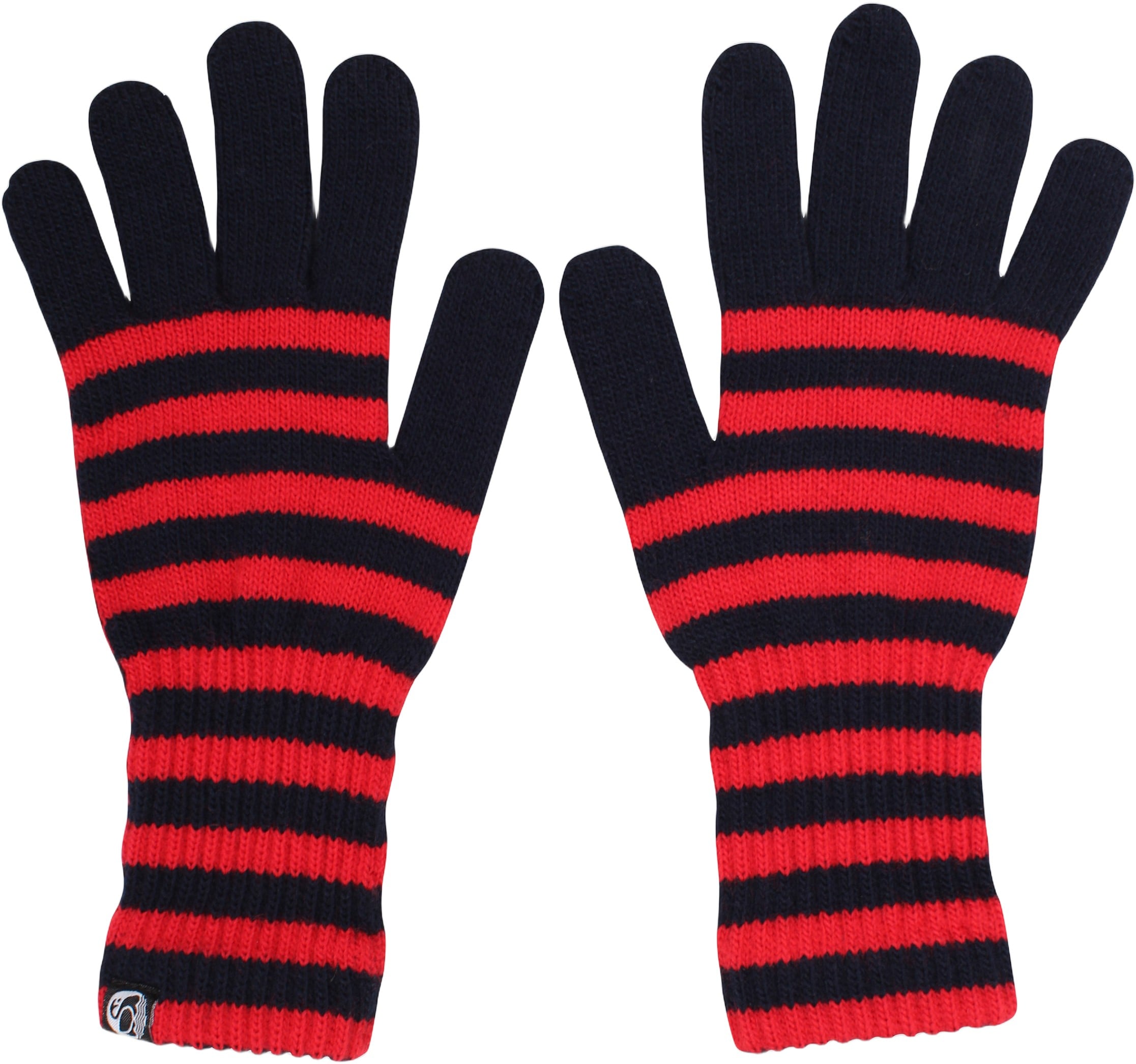 Danegoose Wool Gloves Dk Navy/bright Red