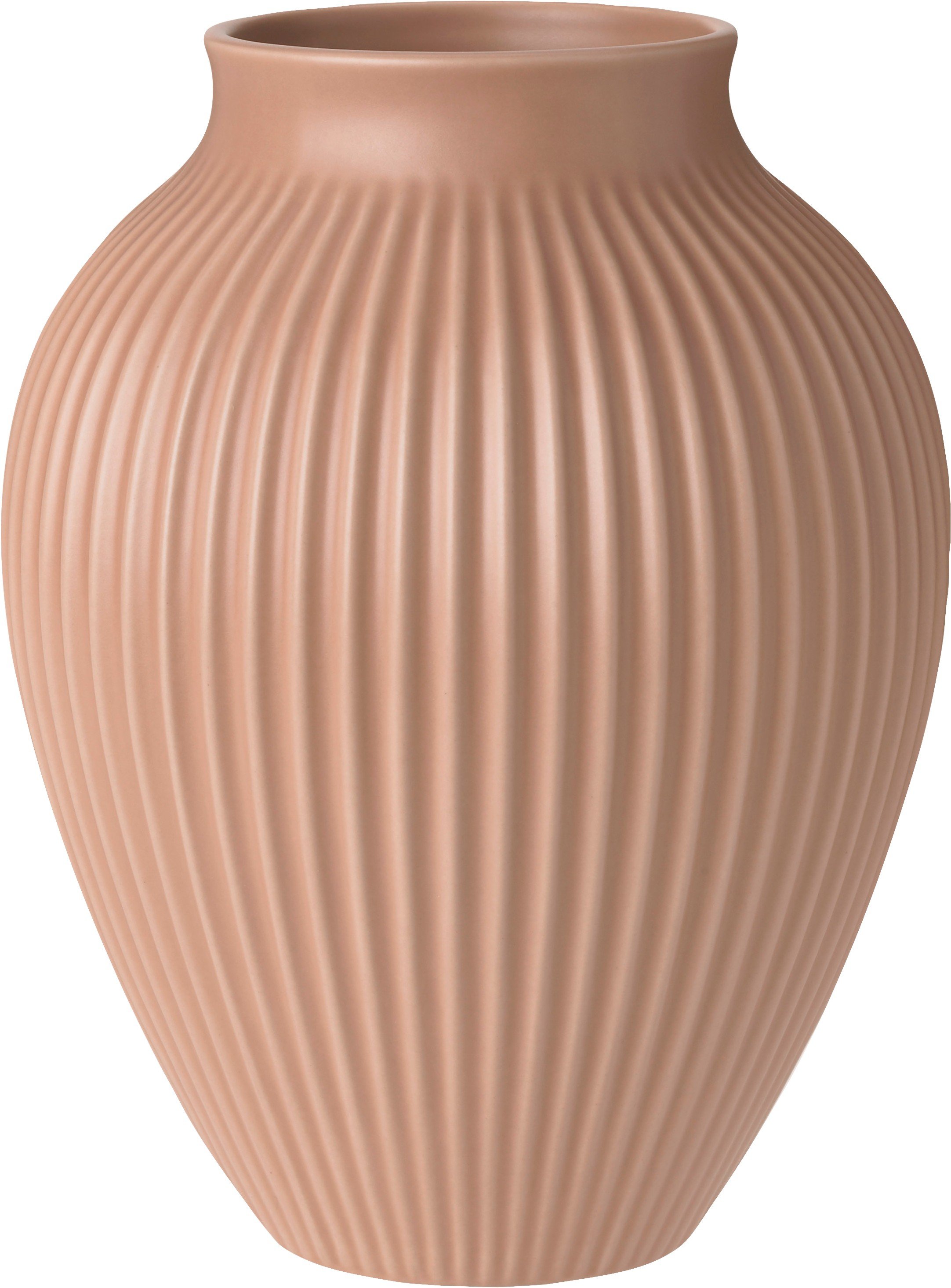 Knabstrup Vase H 27 cm Ripple mat Dusty Rose