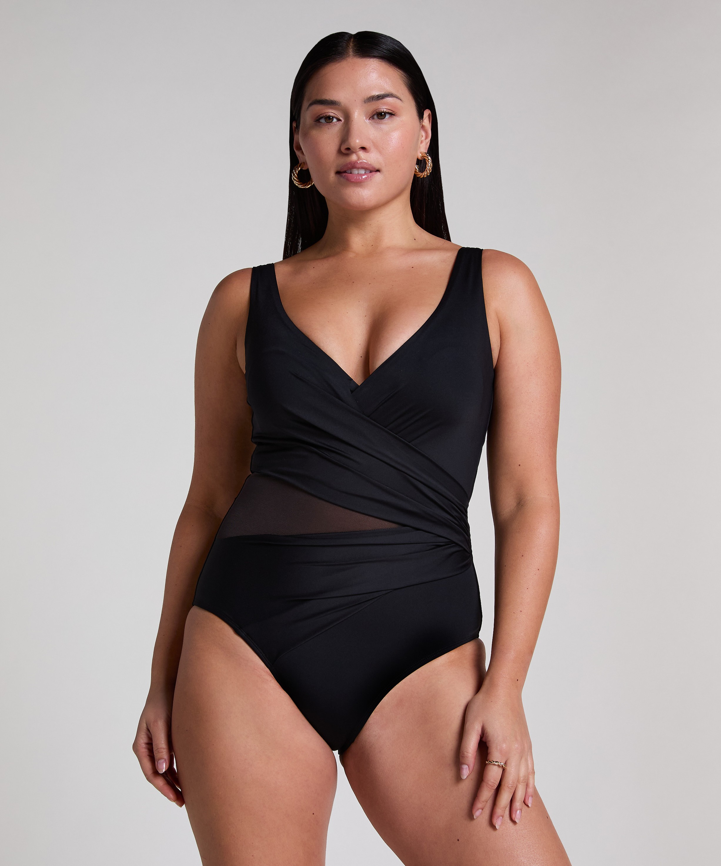 Shaping Shell Mesh Swimsuit