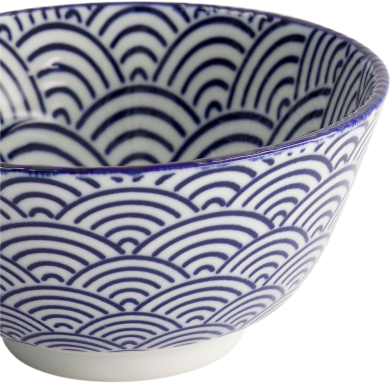 Nippon Blue Rice Bowl 12x6. 4cm Wave Tn01/a 6/96