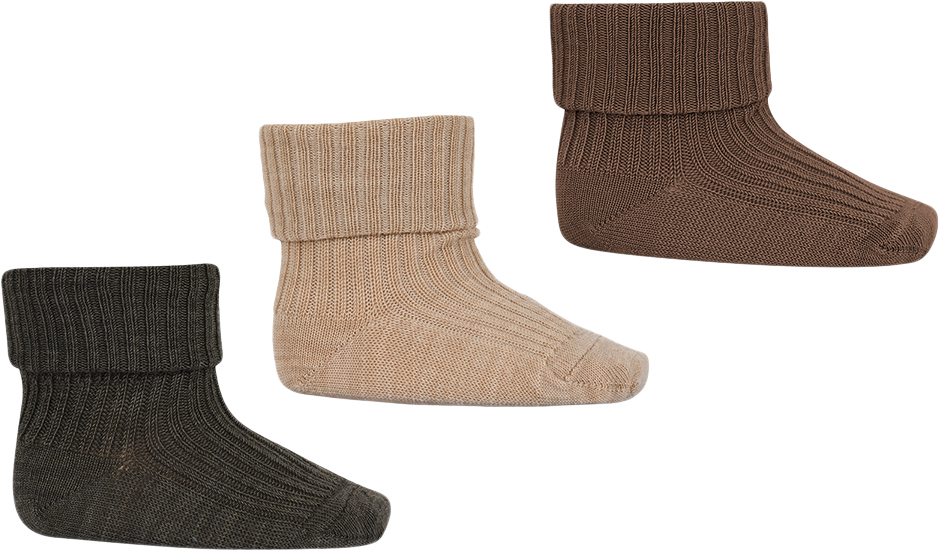 Wool Rib Baby Socks Pack