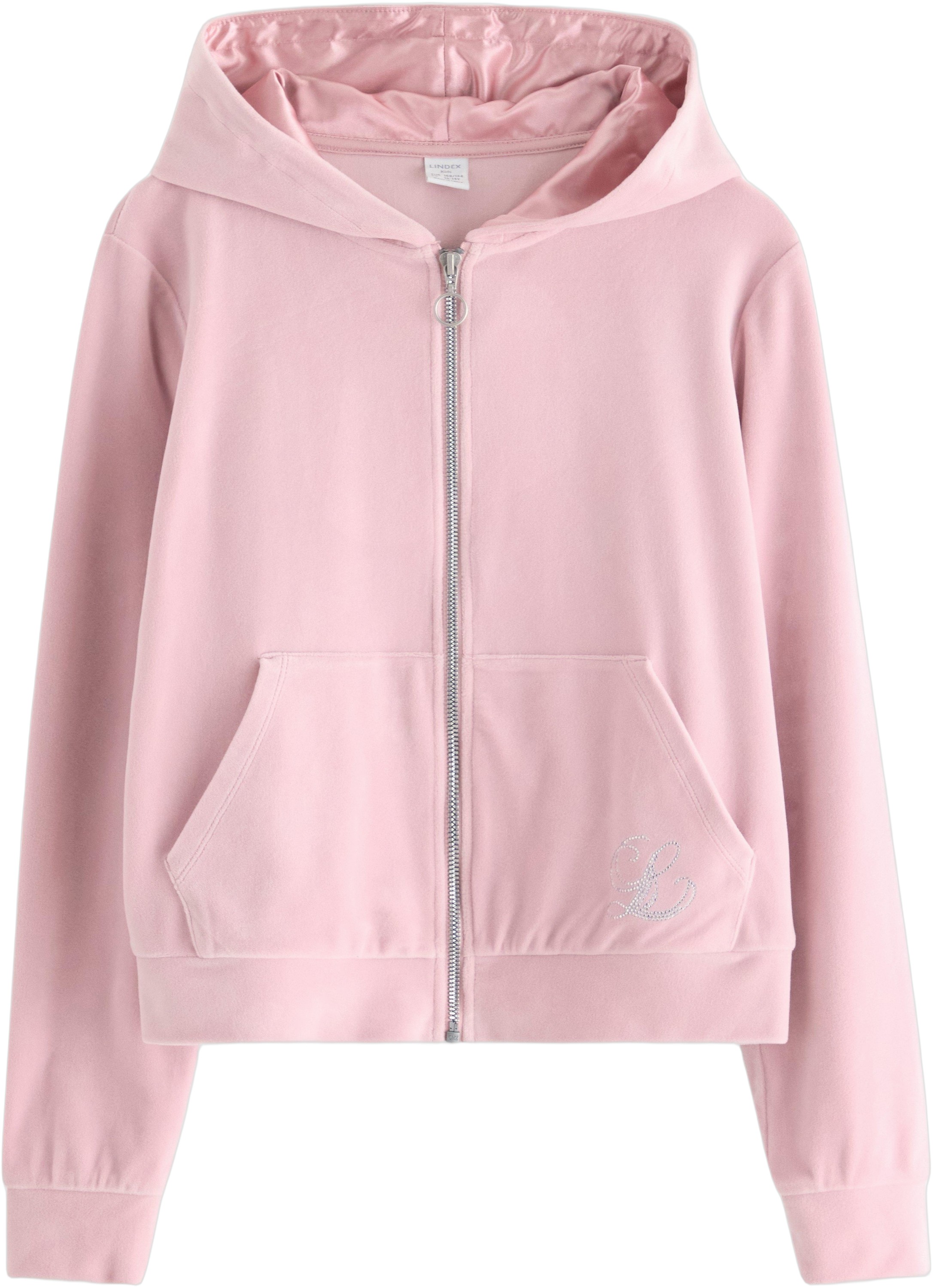 Velour Hoodie With Kangaroo Pockets