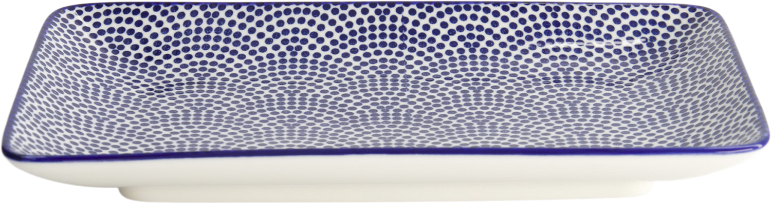 Nippon Blue Plate Rect 21x13. 5 Dot