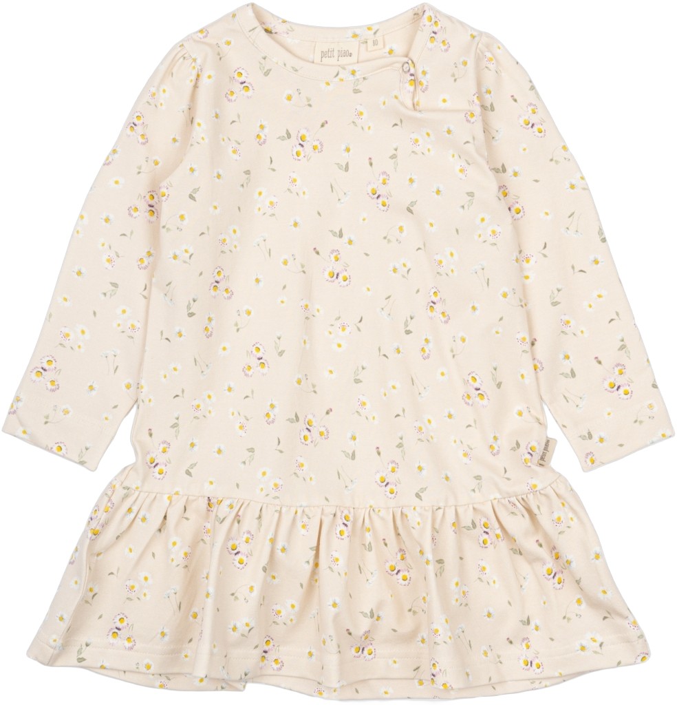 Dress L/S Gather Printed