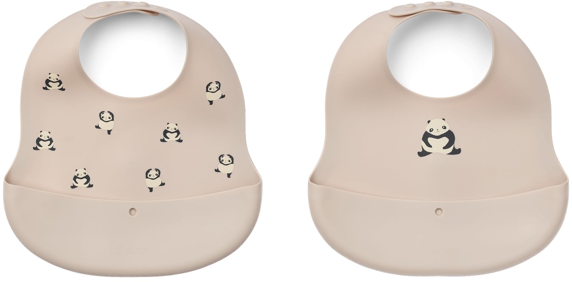 Ember Printed Bib 2pack Panda / Sa