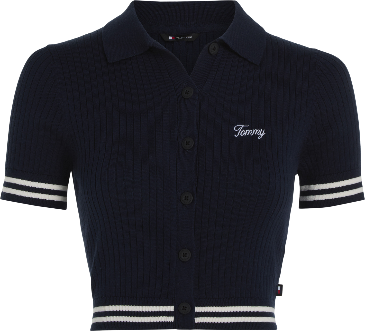 Tjw Crp Script Rib Polo Sweater