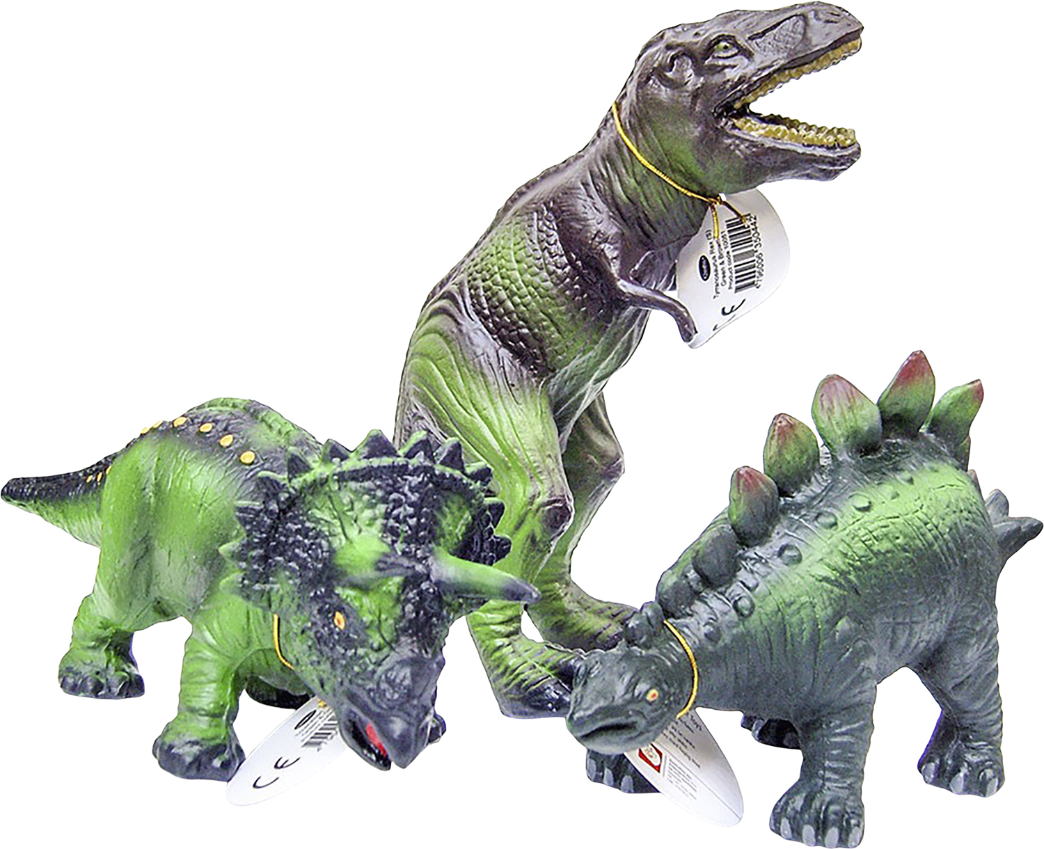 Green Rubber Toys Dinosaurer - sæt med 3 - DKK 196 - Spar 30%