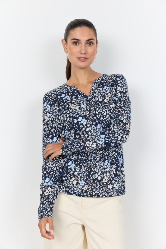Scfelicity AOP 532 Bluse Navy