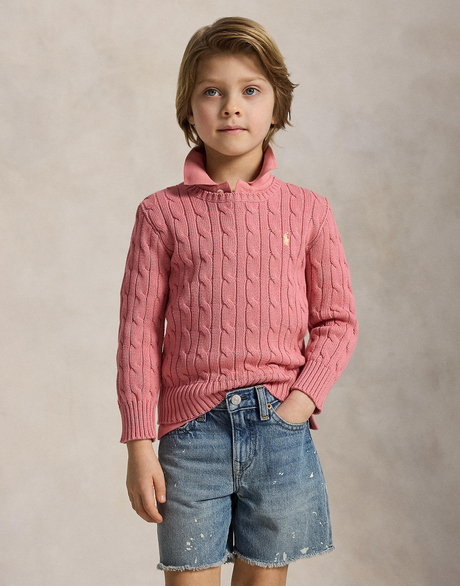 Cableknit Cotton Sweater