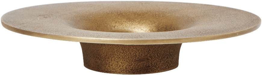 Soothe Block Candle Holder Brass