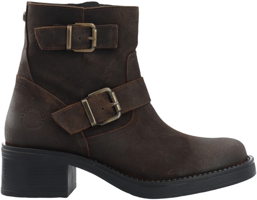 Casrikke Warm Biker Boot W. Inside Zip Vintage Suede