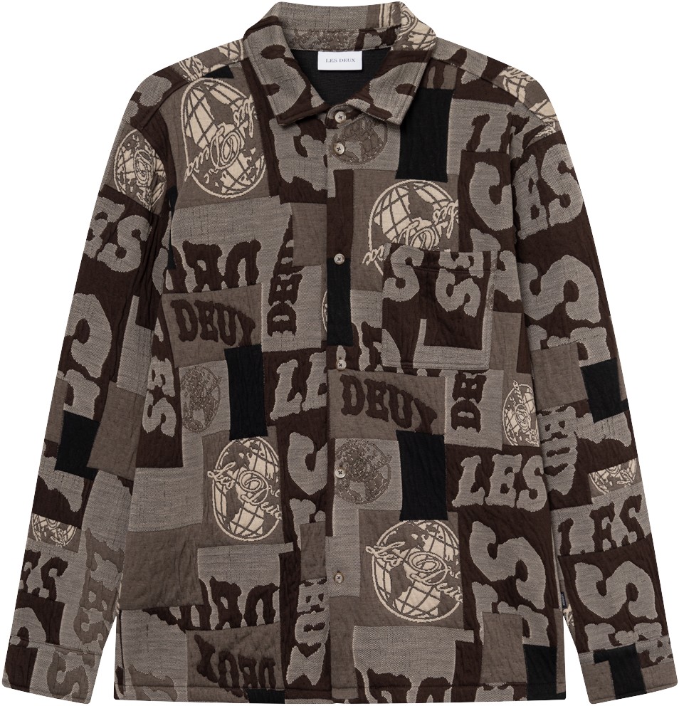 Kaleb Patchwork Jacquard Overshirt