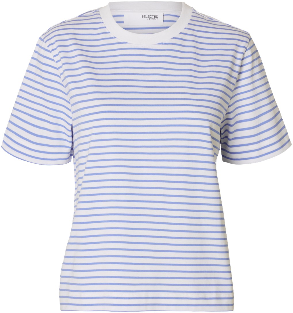 Slfessential SS Striped Boxy TEE NO