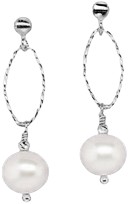 Gina Pearl Earrings Silver