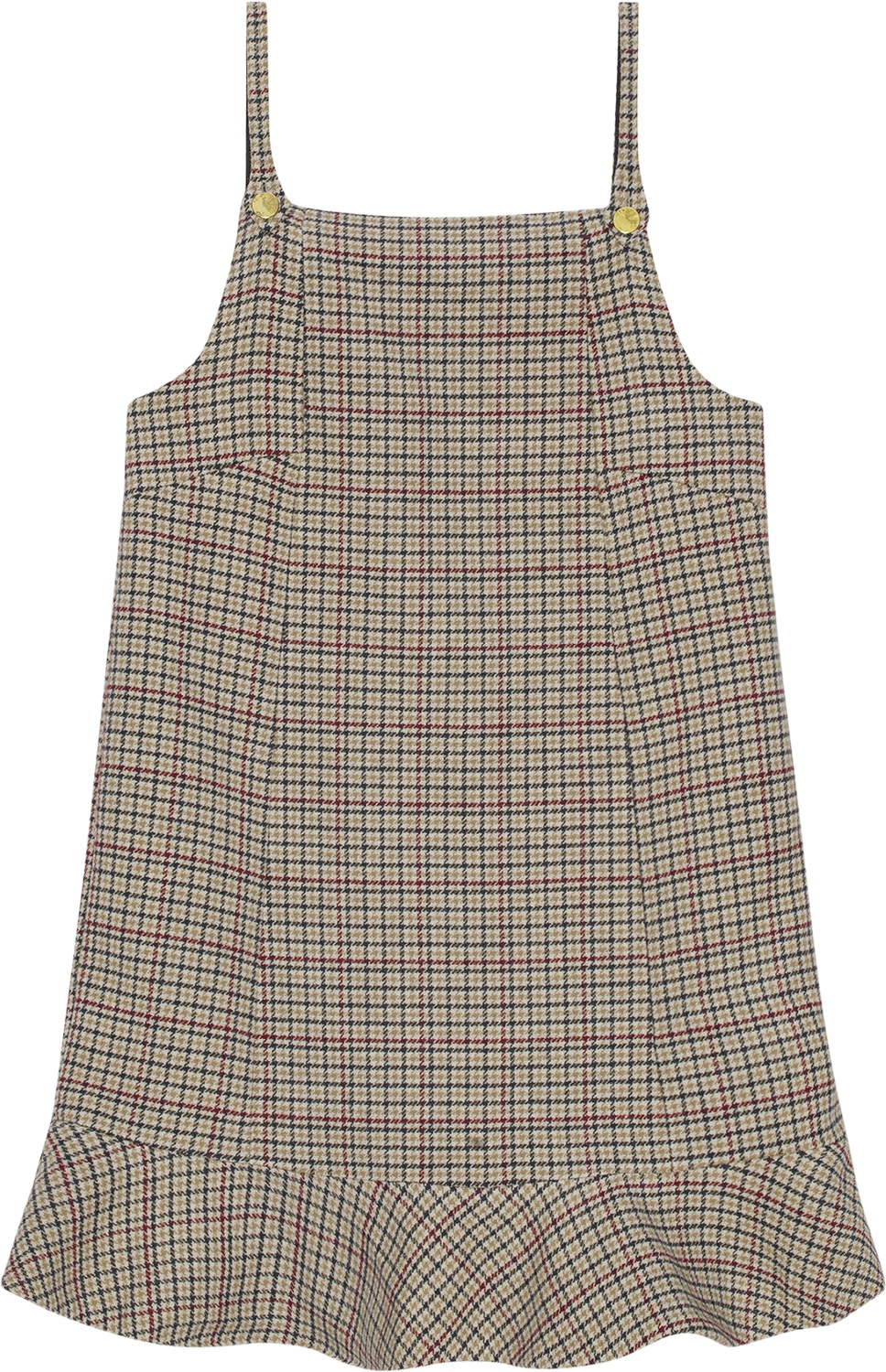 Check Wool Mix Mini Dress