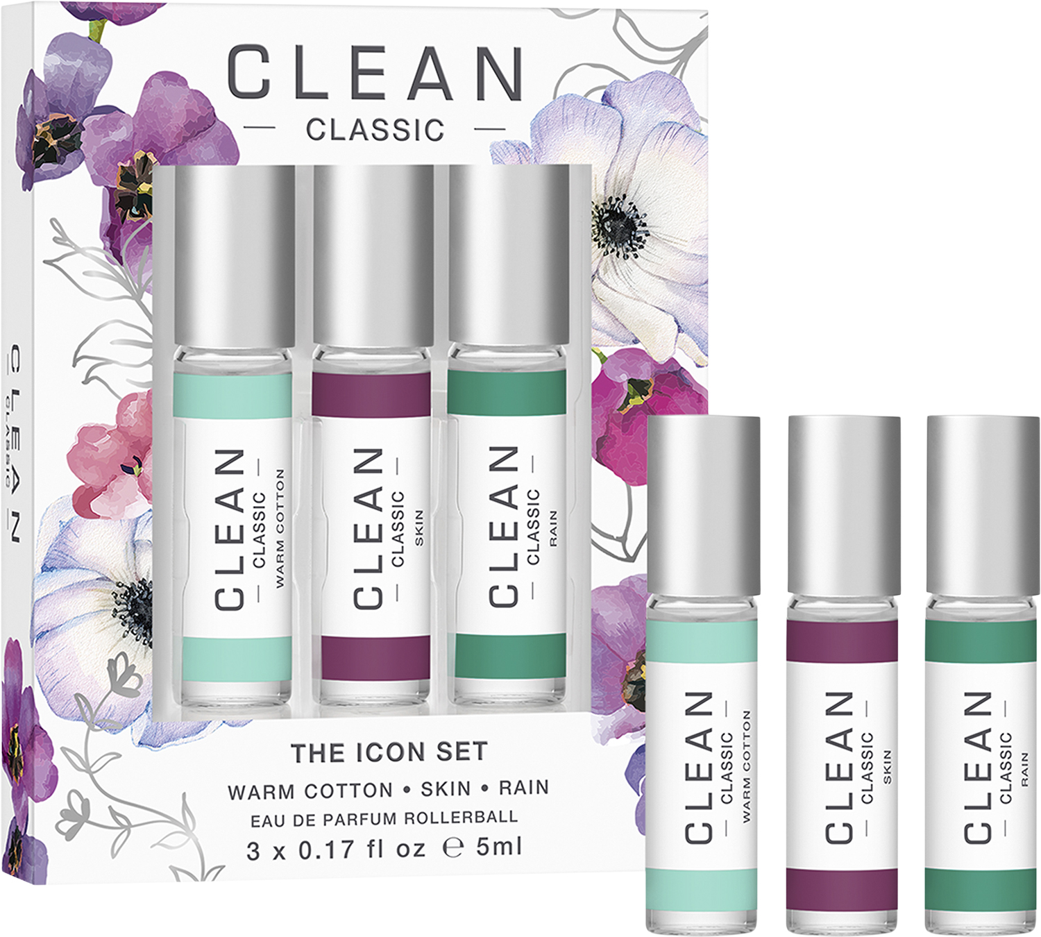 Clean 3pack Rollerball Layering Edp Julegaveæske