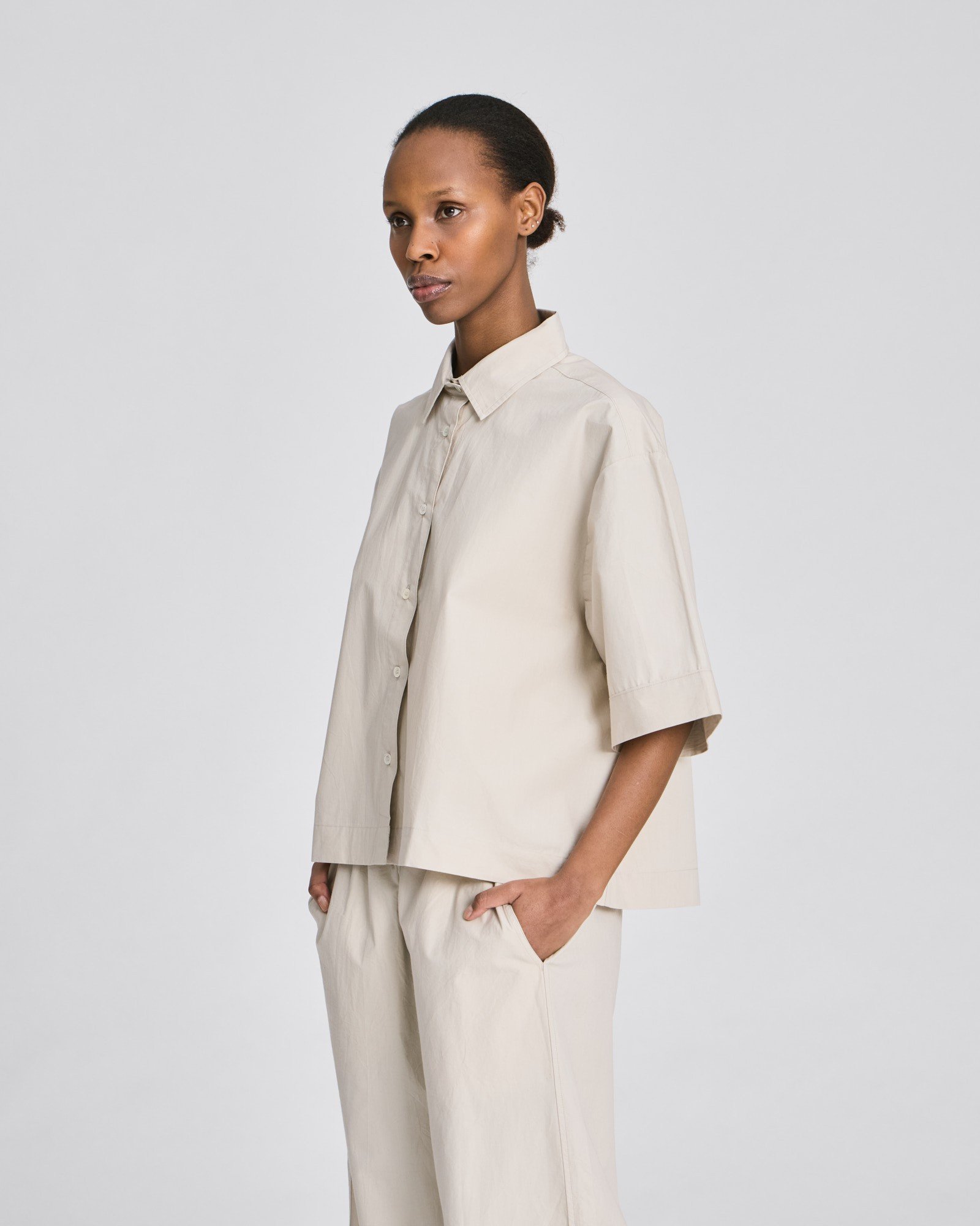 Astrid S/S Shirt Poplin Gots 243975