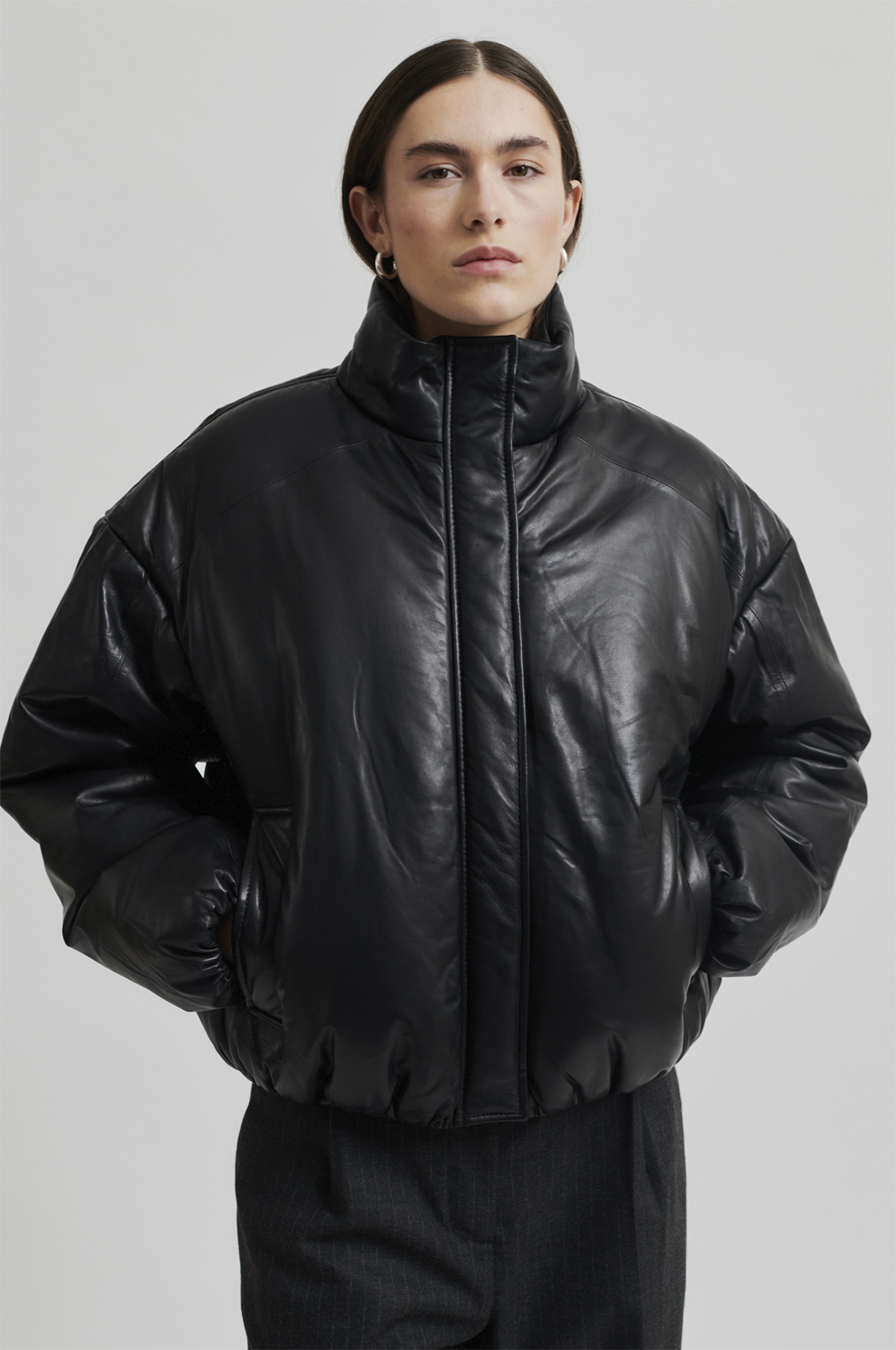 Billede af Harlow Leather Bomber Jacket