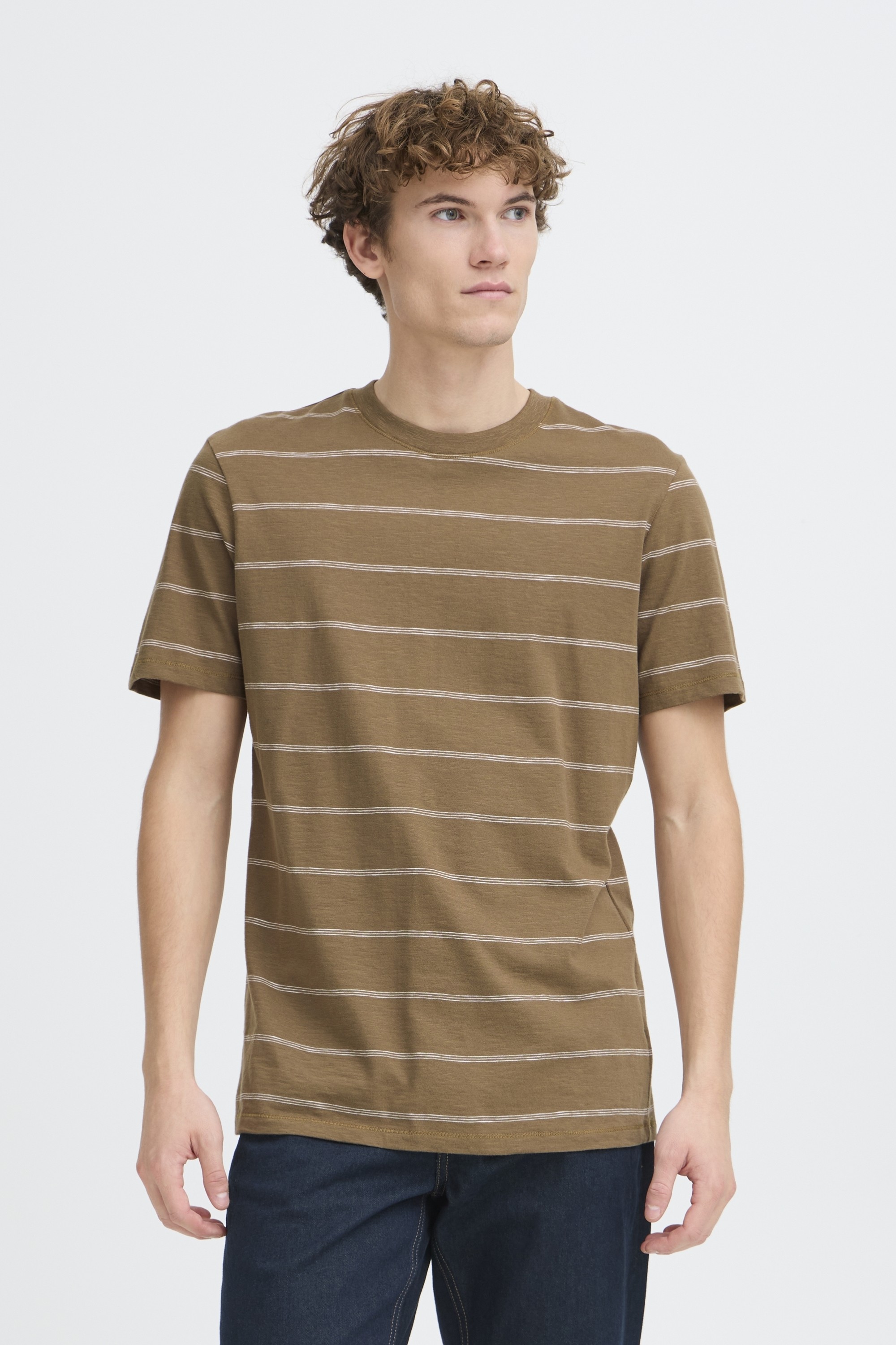 Cflie 0256 Striped Slub TEE