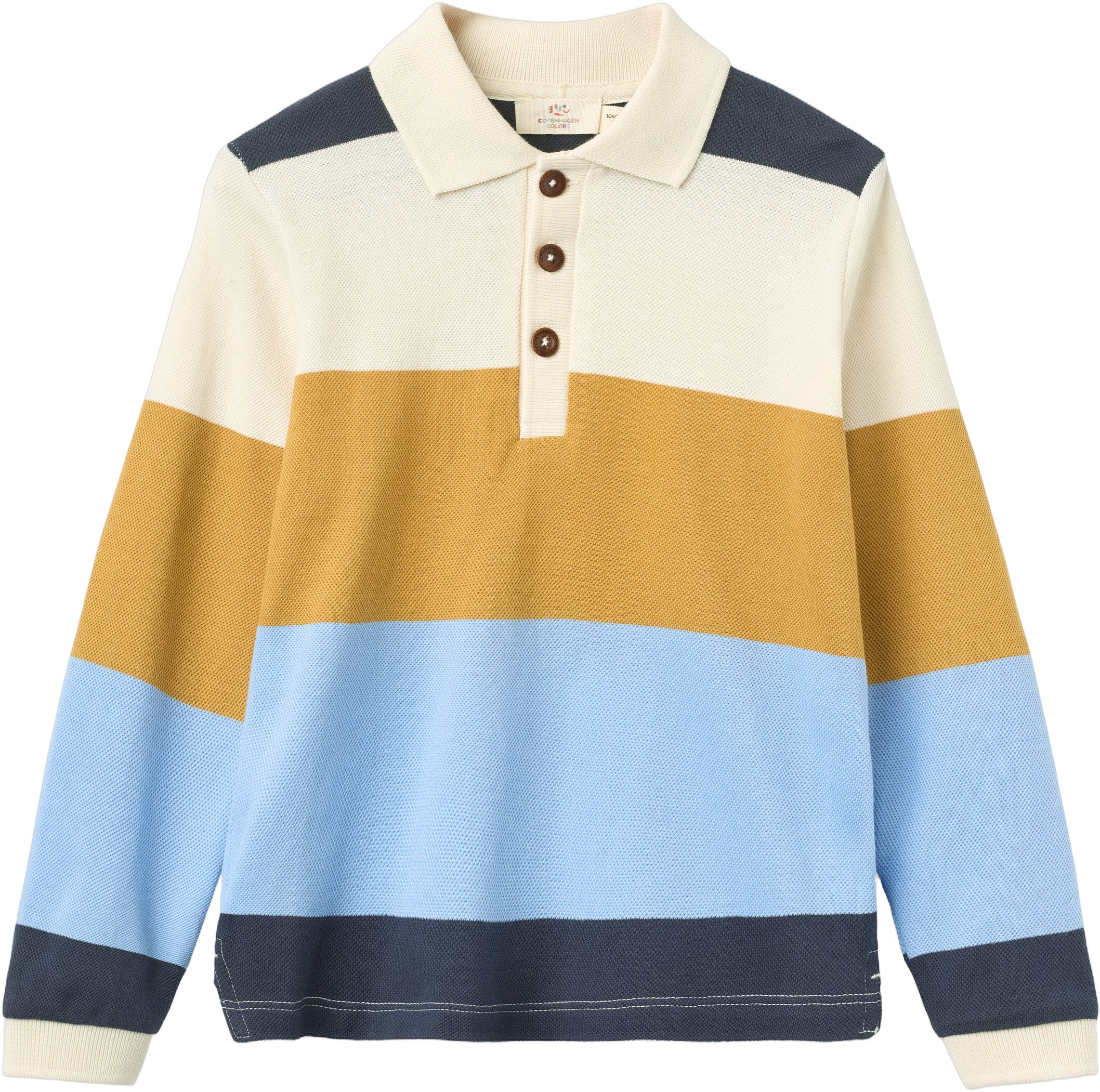 Stripe Pique Polo w. LS