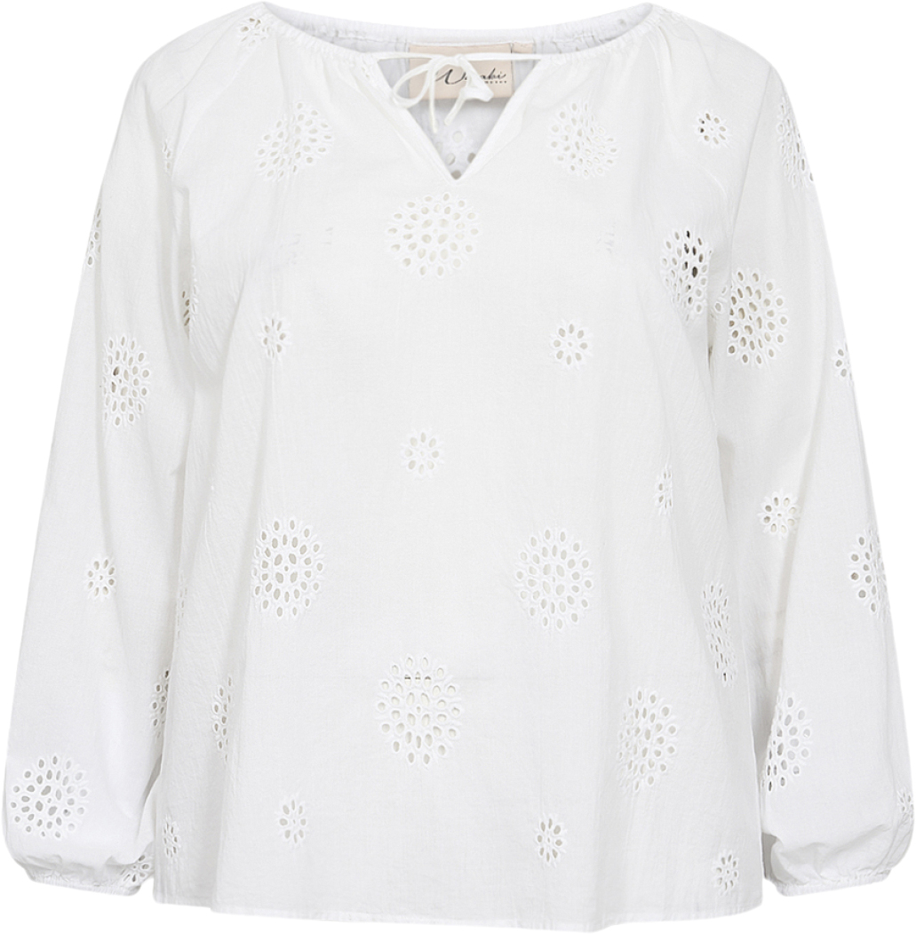 Curvy Wagit Bluse Hvid