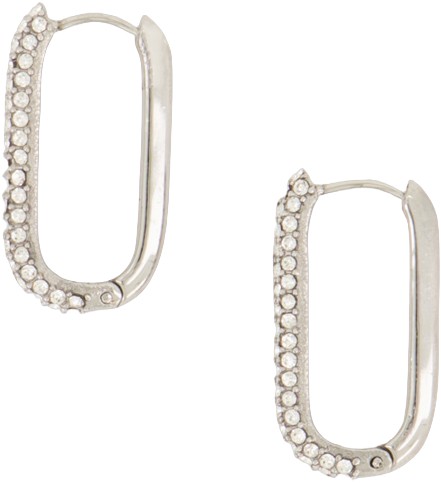 Rectangular Earrings With Stones