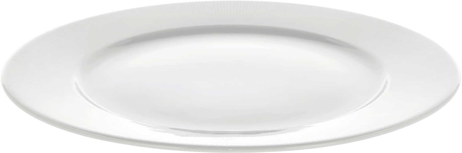 Tallerken Flad med Fane Eventail 28 cm Hvid