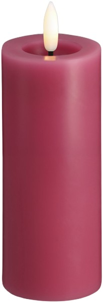 Moods og More LED Pillar Candles, Silk, Melted, Vintage ros