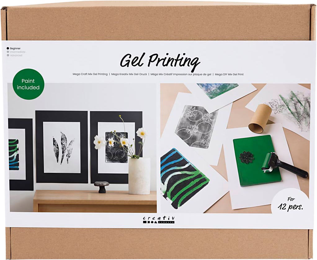 Mega DIY Mix Gel Print, Farvede Prints