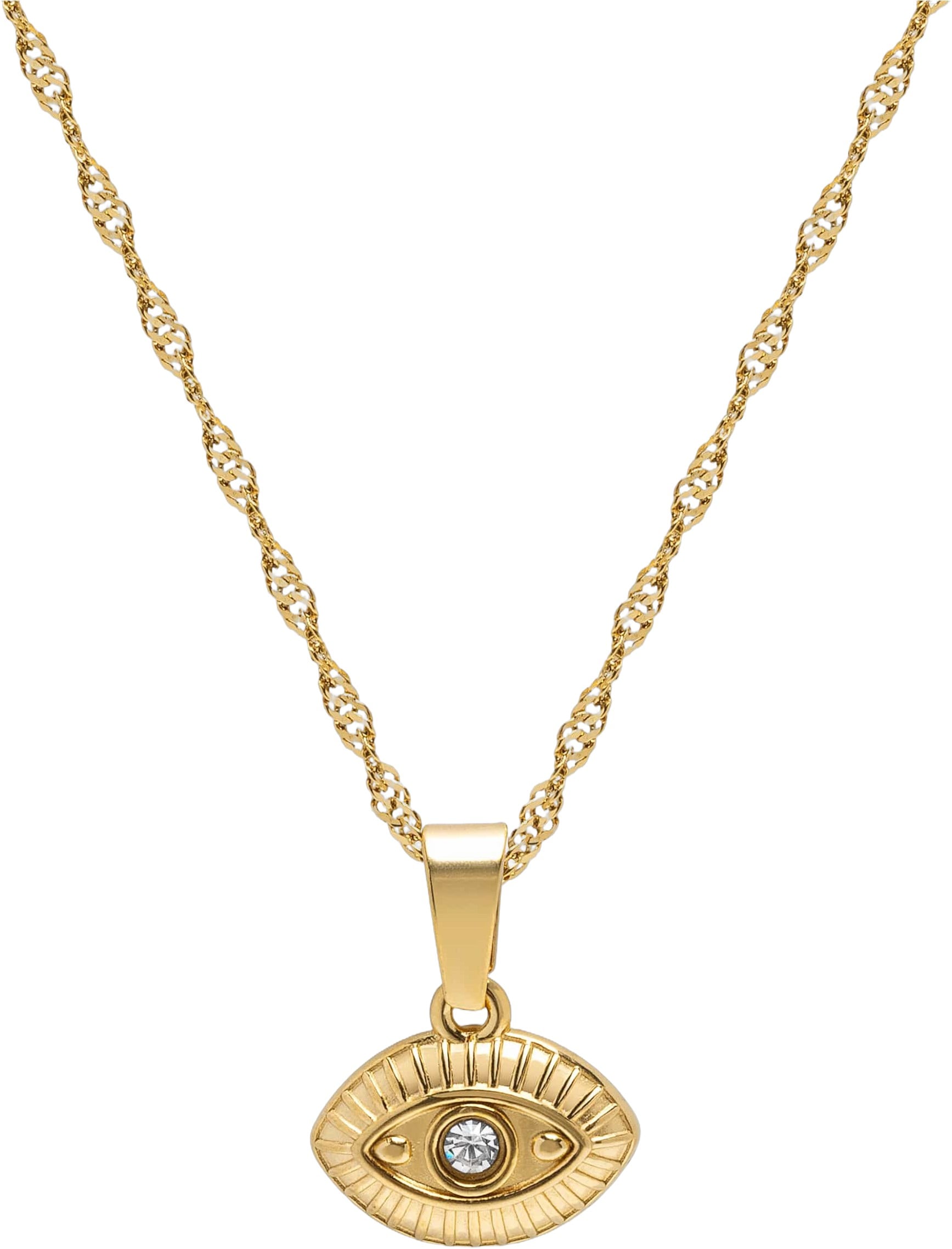 Women's Gold Evil Eye Pendant Necklace