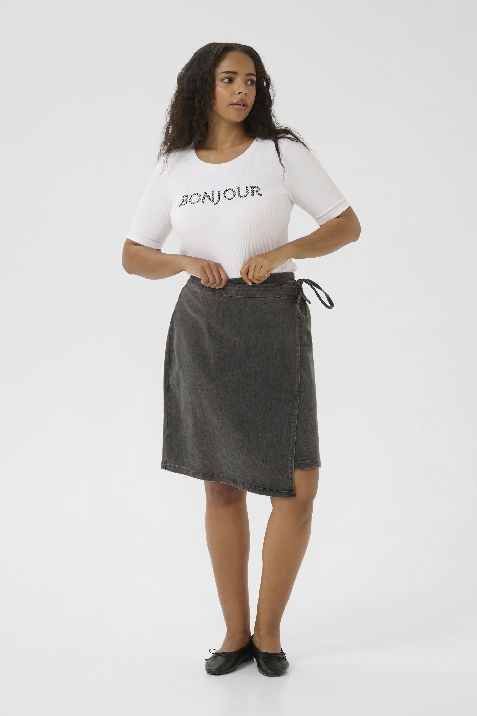 Kcsina Wrap Denim Skirt