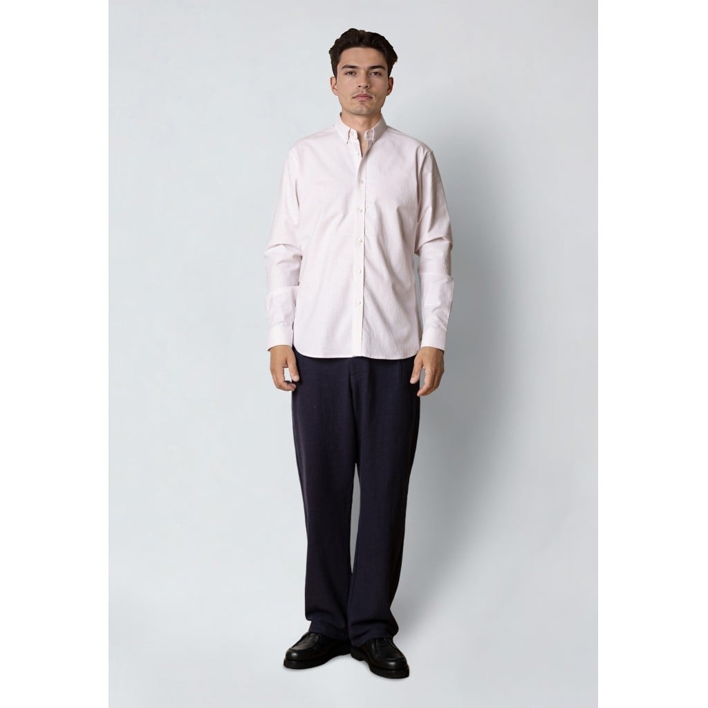 Oxford Stretch Stripe L/S