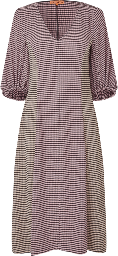 2247 Patchwork Jersey Threequarter Sleeve Midi Dress
