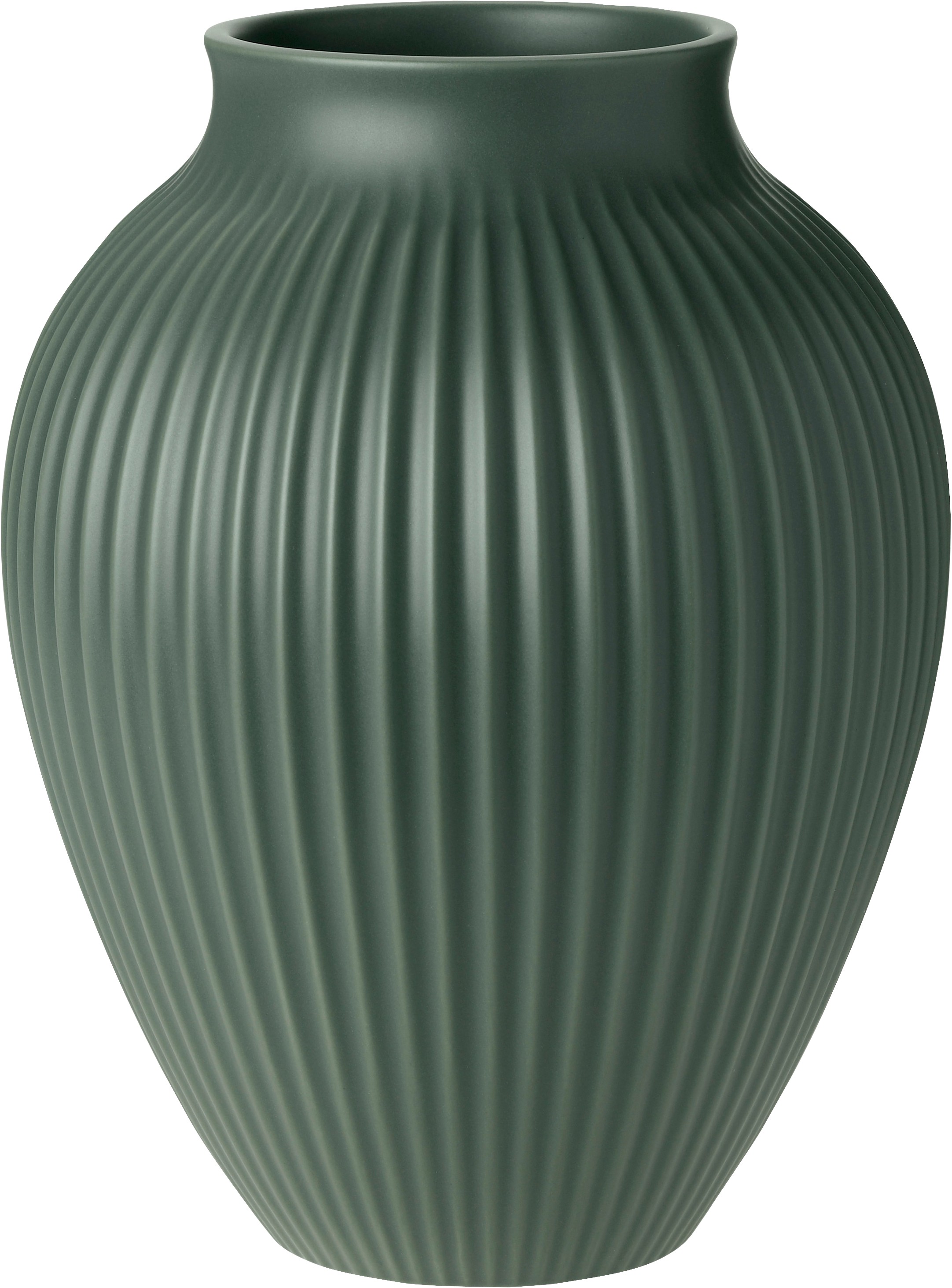 Knabstrup Vase H 27 cm Ripple mat Celadon Green