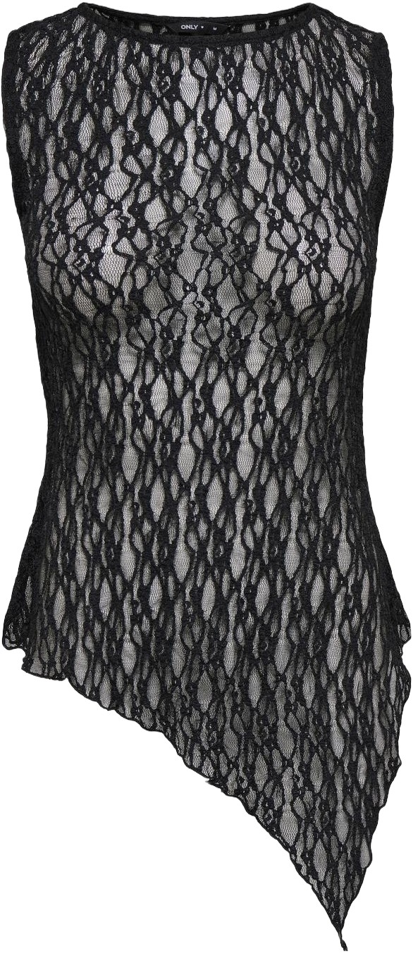 Onlliva S/L Asymmetric Lace TOP JRS