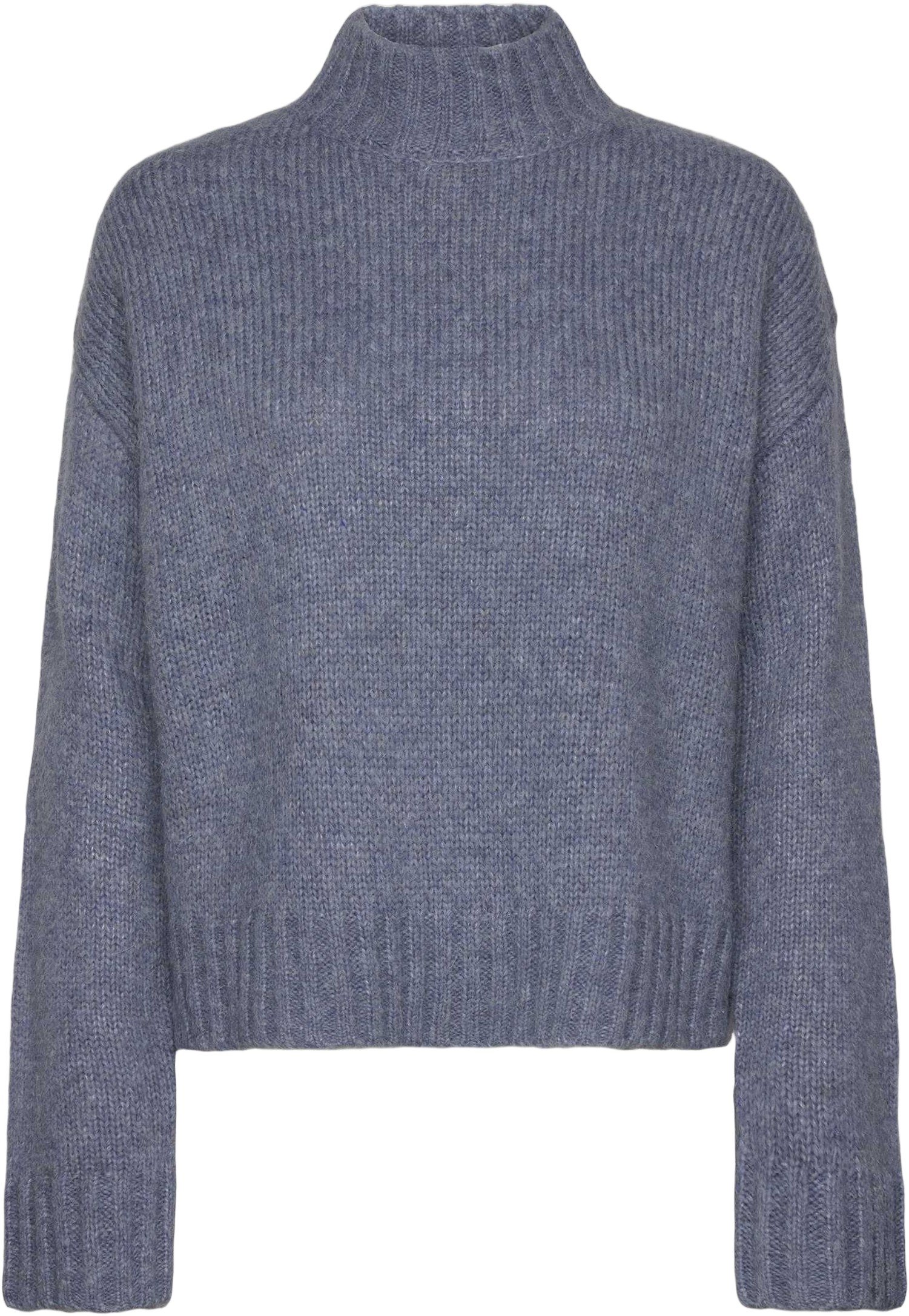 Rwtulip Wool Blend LS Turtleneck Plain Pullover