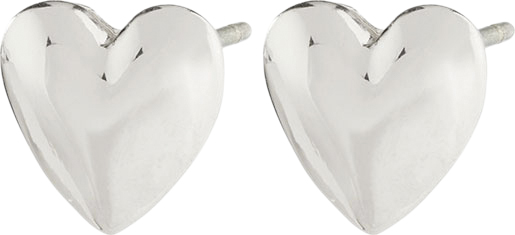 Sophia Recycled Heart Earrings Silverplated