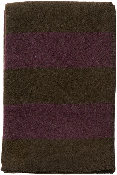 Uldplaid Unni Stripe Mole/port Roya