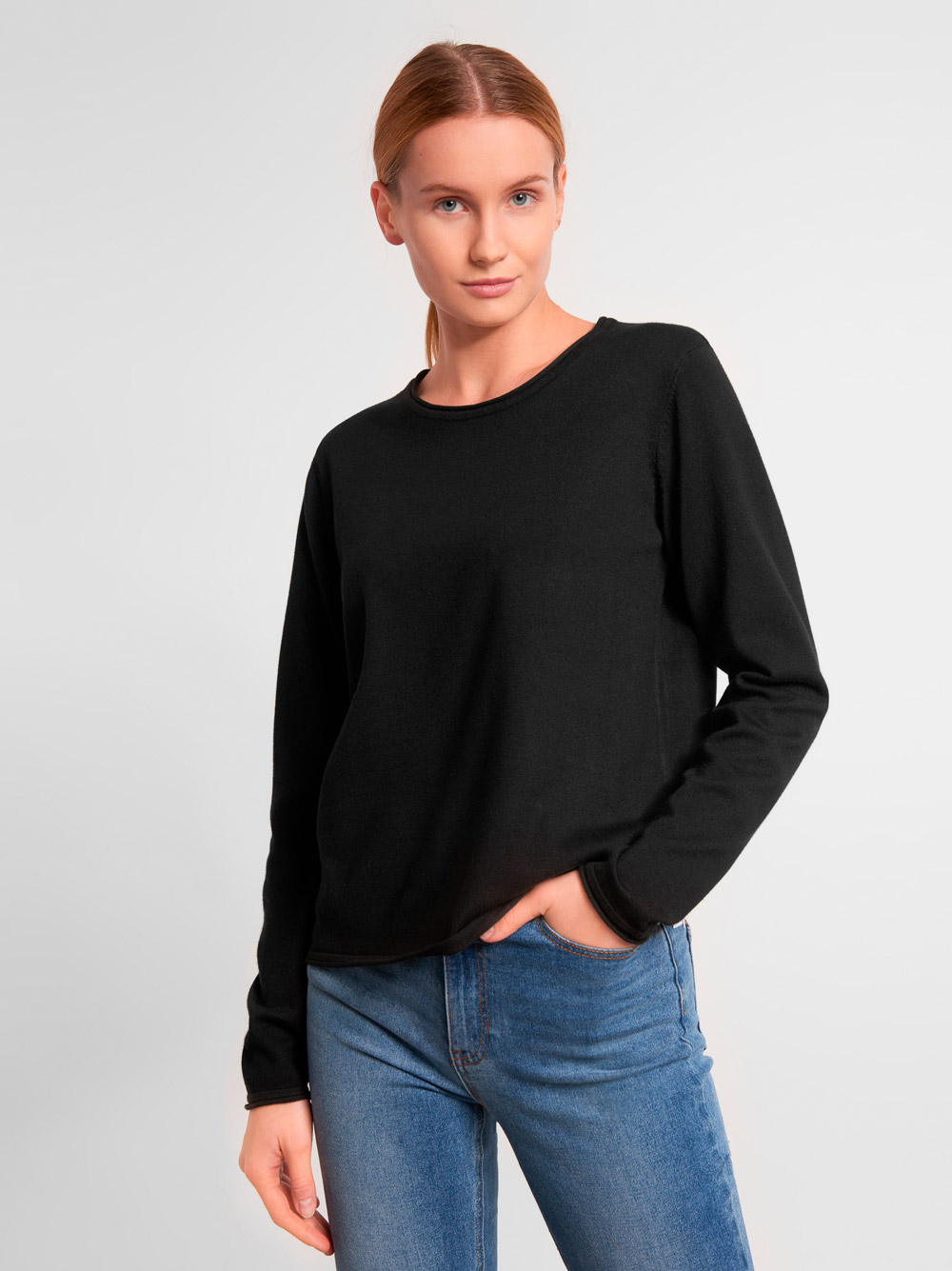 Srmarla Oneck Roll Edge Knit