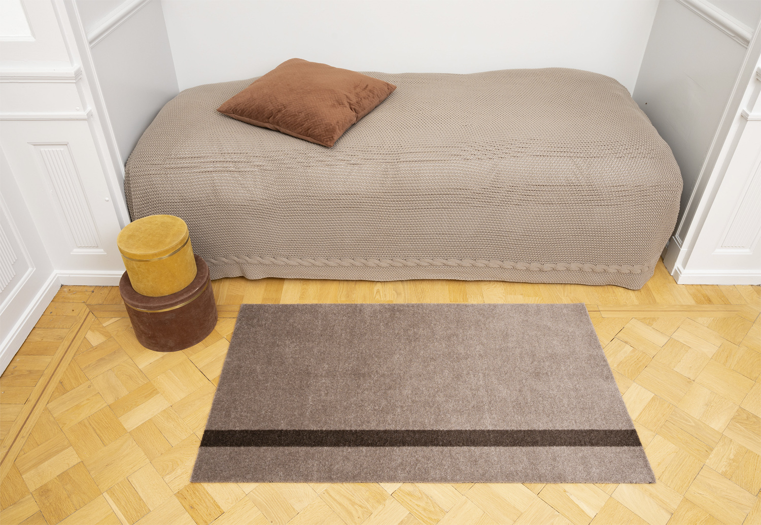 Løber, 67x120 cm, Stripe Vertical Sand/brun - DKK 472 - Spar 25%