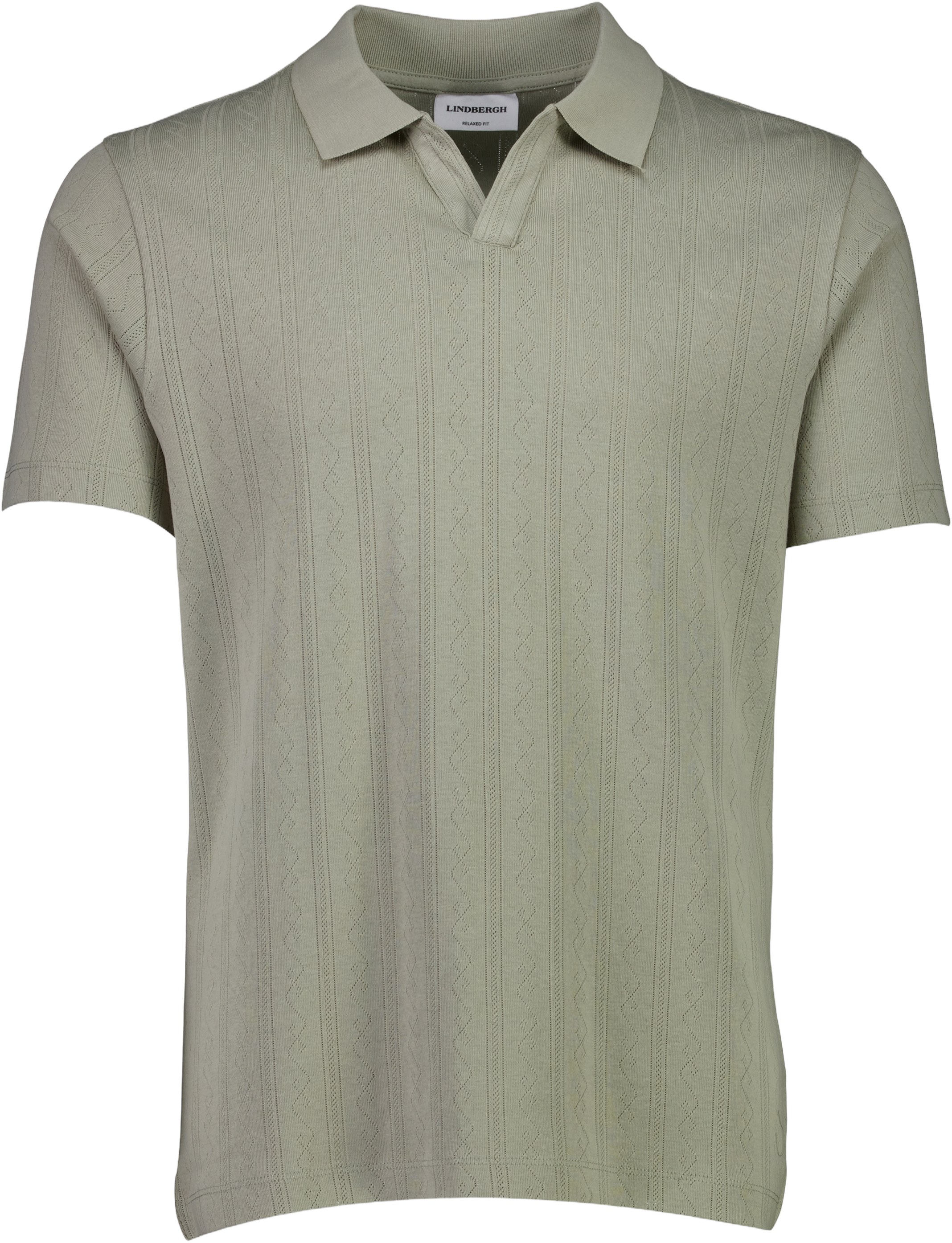 Jacquard Vneck Polo S/S