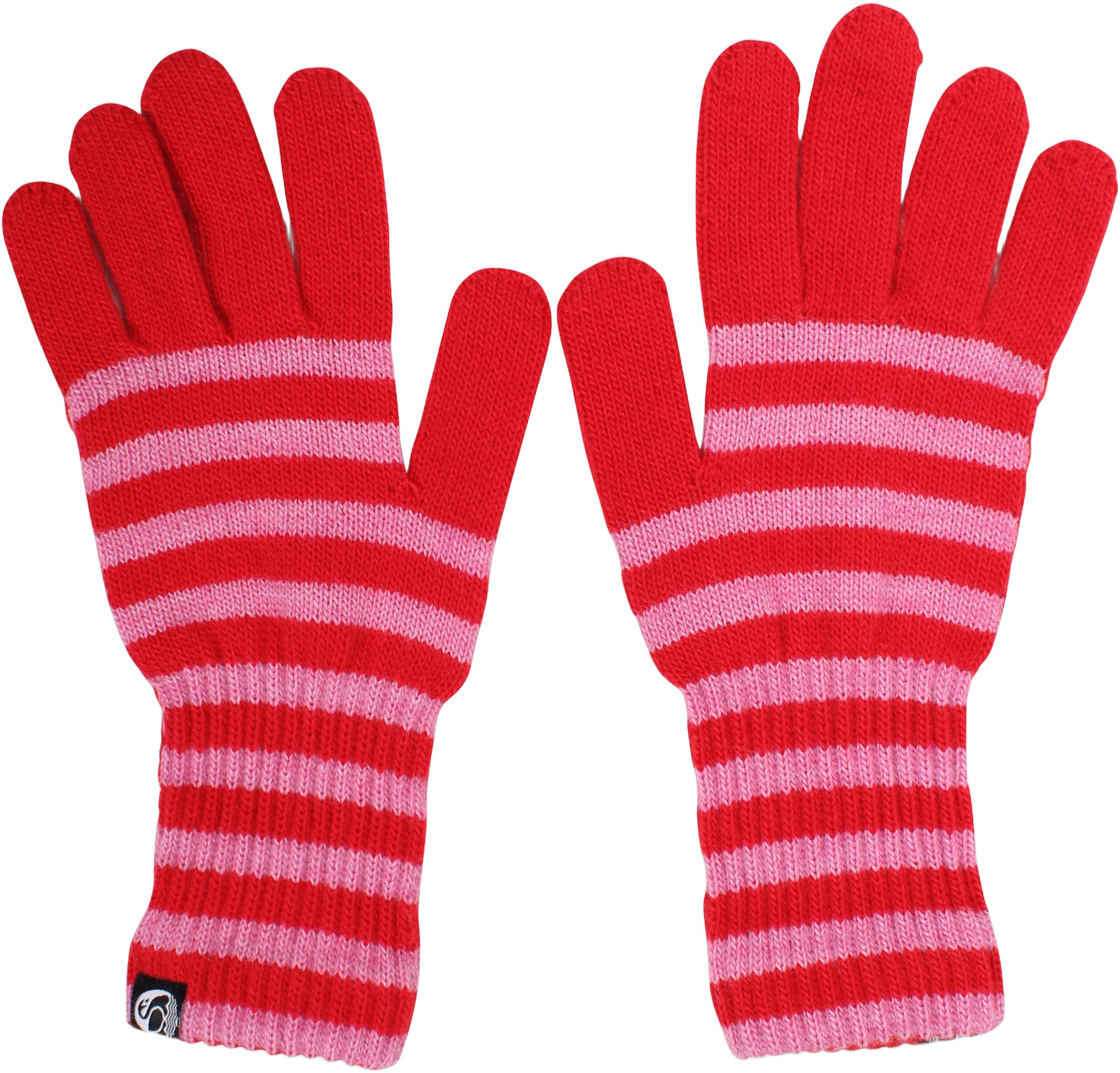 Danegoose Wool Gloves Bright Red/spicy Pink