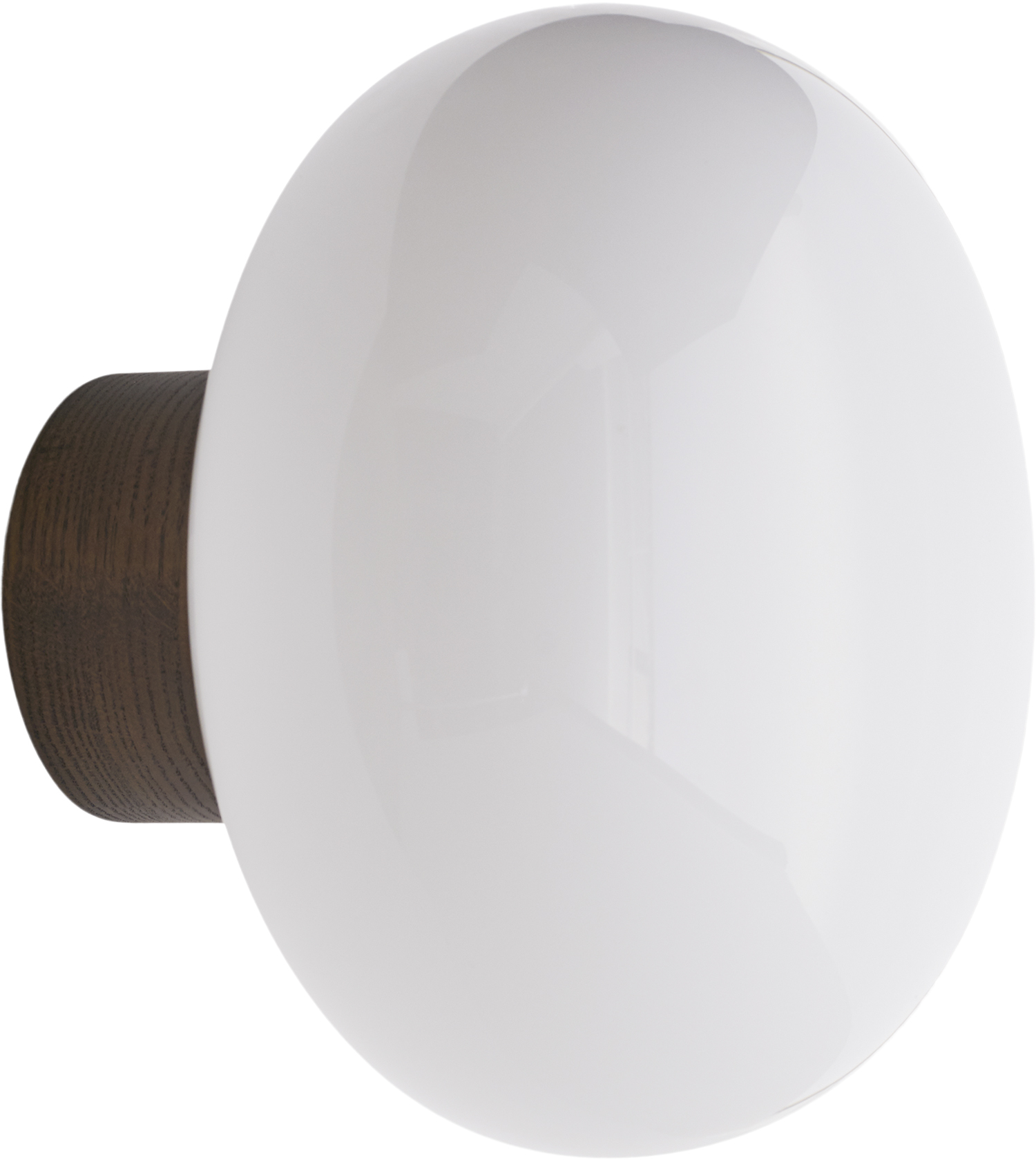 Karljohan Wall Lamp Smoked Oak W. Wh Opal Glass